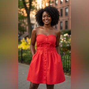 Twenty One Size M Strapless Melon Dress Junior Size M